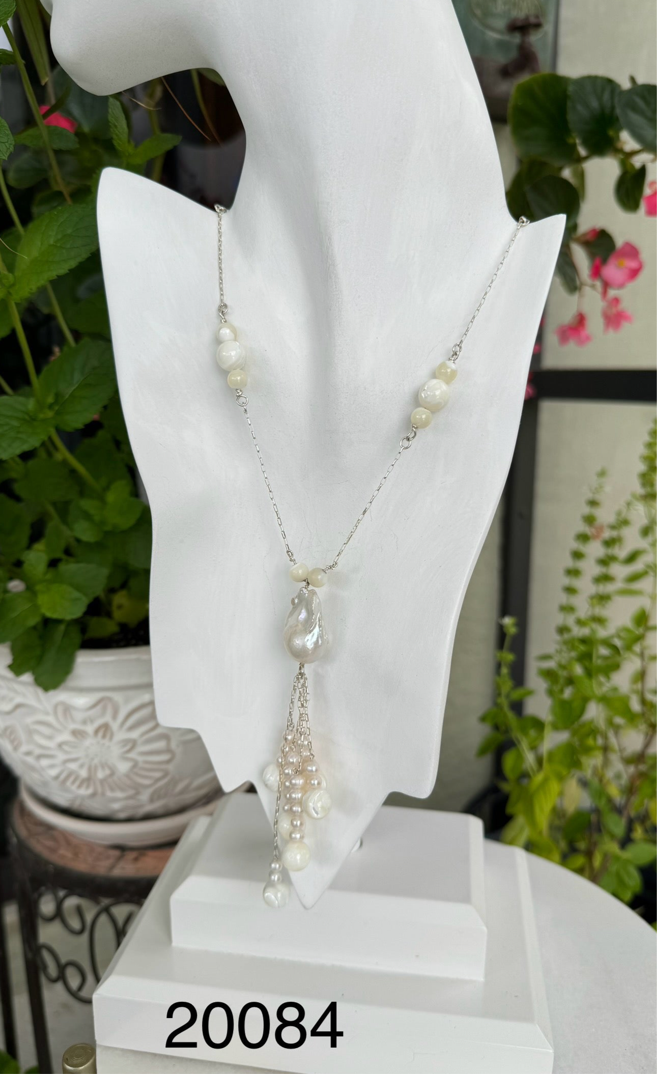 Mother of pearl and sterling silver