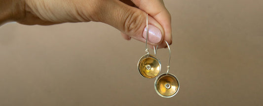 Brass and sterling silver