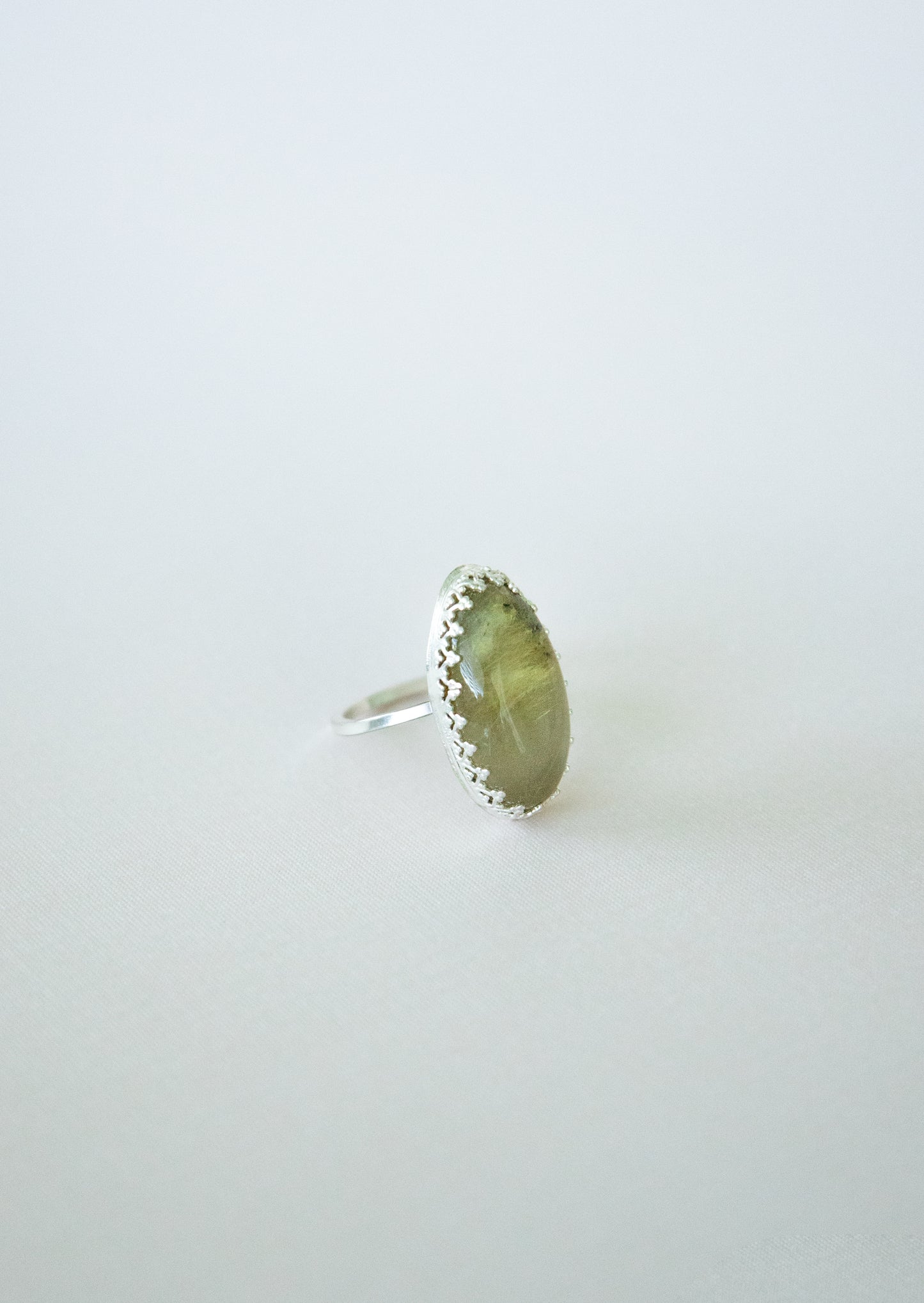 Rutilated Quartz and sterling silver .925 size 10 1/2