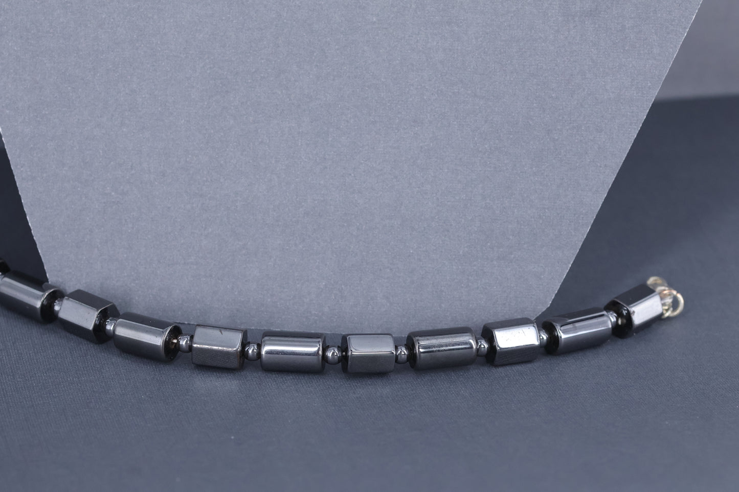 Hematite necklace with plated sterling silver clasp 20” or 50 cm