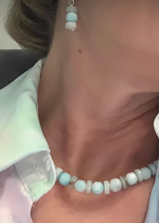 Amazonite and sterling silver