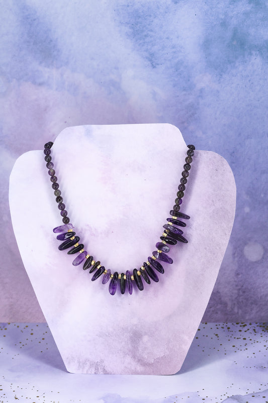 Amethyst and gold plated