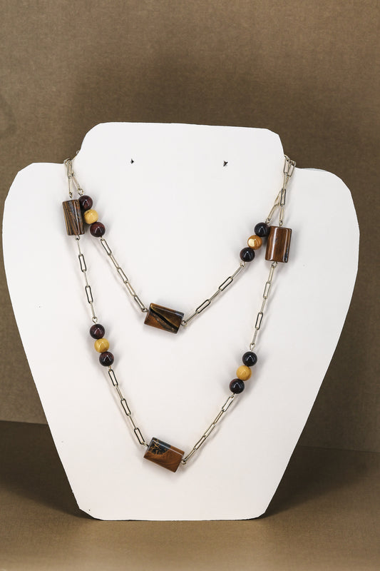 Tiger Eye and gold plated