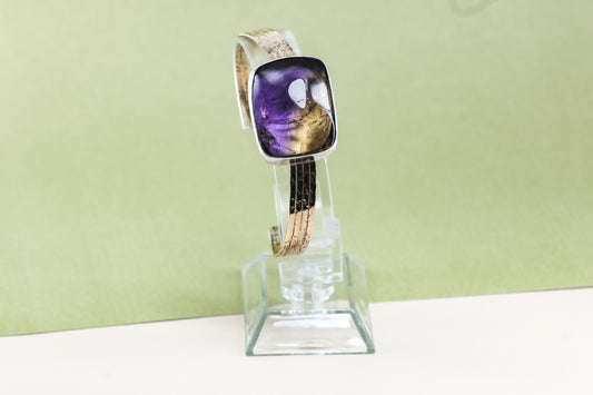 Ametrine in goldfield and sterling silver