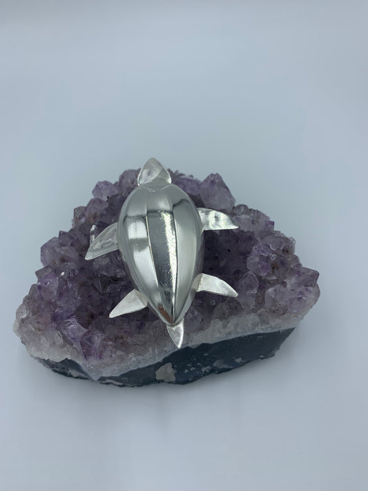 Sterling silver .925 Leather back turtle (Pendant only)