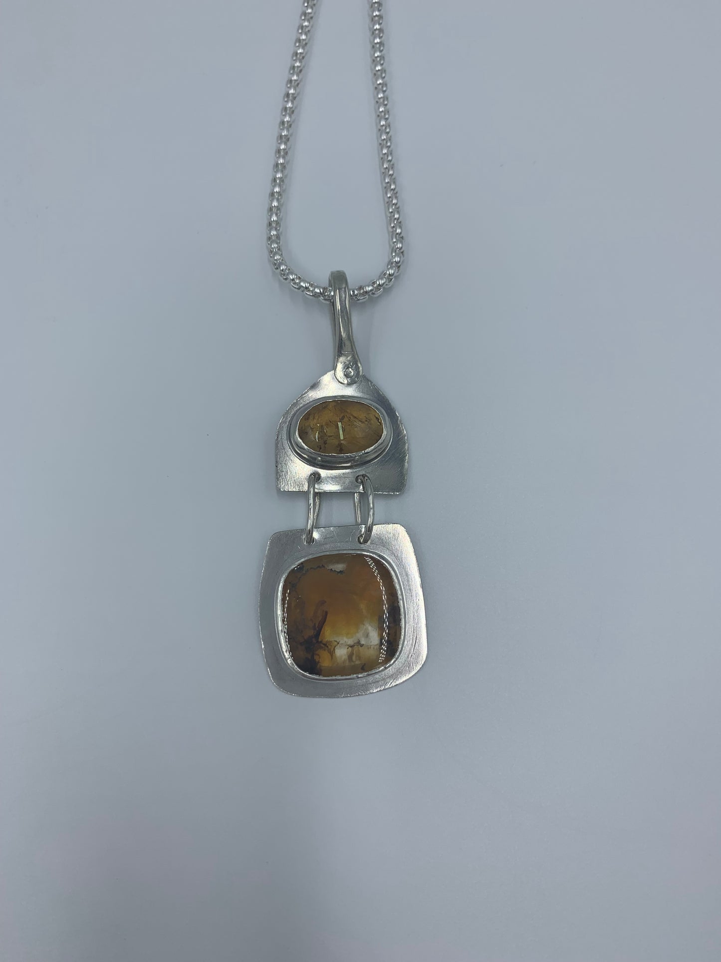 Amber set in sterling silver .925 (Pendant only) 28.09mm x 73.65mm