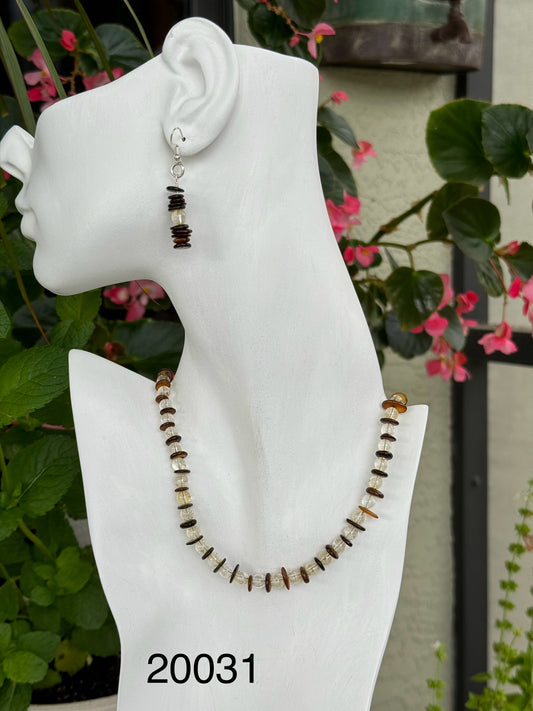 Citrine and jade gold-filled necklace    18” or 45cm