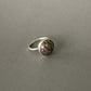 Leopard skin Jasper and sterling silver, size 8 1/2