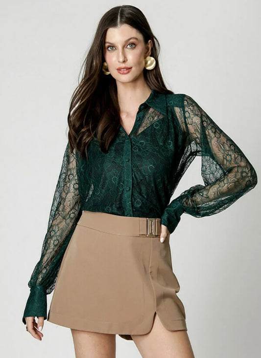 Shirt in lace