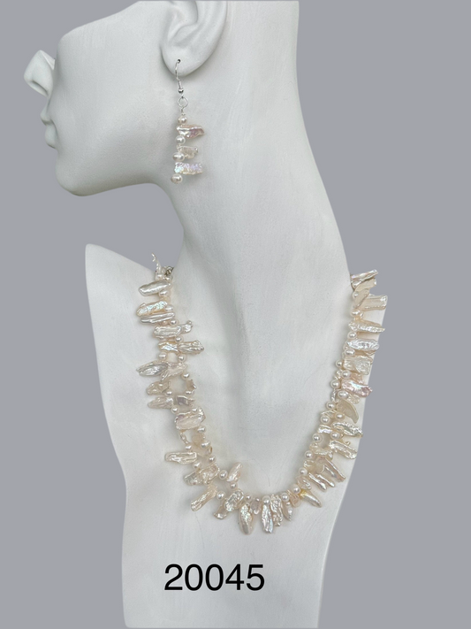 Fresh water pearl sterling silver .925 necklace