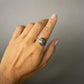 Leopard skin Jasper and sterling silver, size 8 1/2
