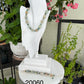 Amazonite with jade, sterling silver .925 necklace
