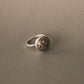 Leopard skin Jasper and sterling silver, size 8 1/2