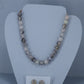 Quartz stone sterling silver .925 necklace paired with matching earrings.   15” or 41cm