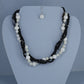Mother of pearl, onix,agate and sterling silver