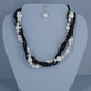 Mother of pearl, onix,agate and sterling silver