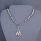 Dalmatian Jasper stone, sterling silver .925 pendant