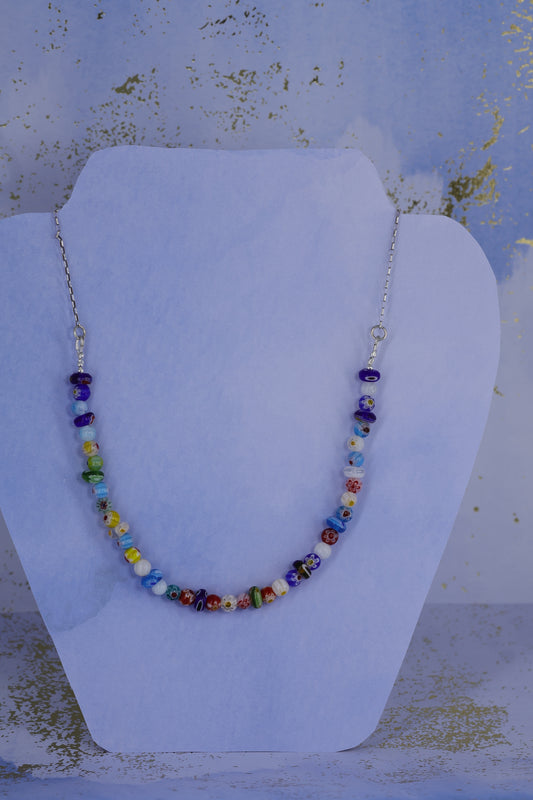 Mix stones and paper beads