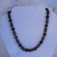 Druzy agate and crystal sterling silver .925 necklace  19” or 47 cm