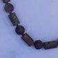 Druzy agate and crystal sterling silver .925 necklace  19” or 47 cm
