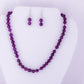Jade and crystal sterling silver .925 necklace paired with matching earrings  18” or 45 cm