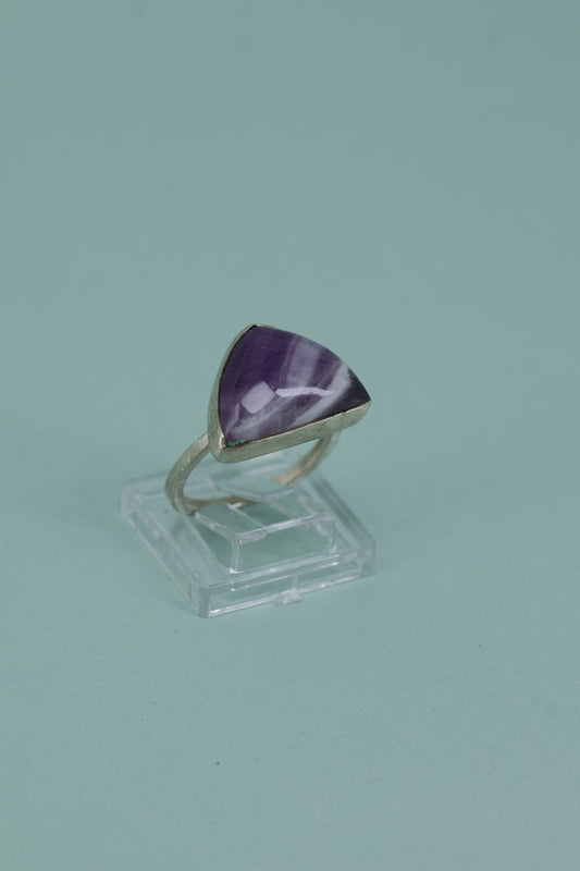 Amethyst and sterling silver .925 size 6.75