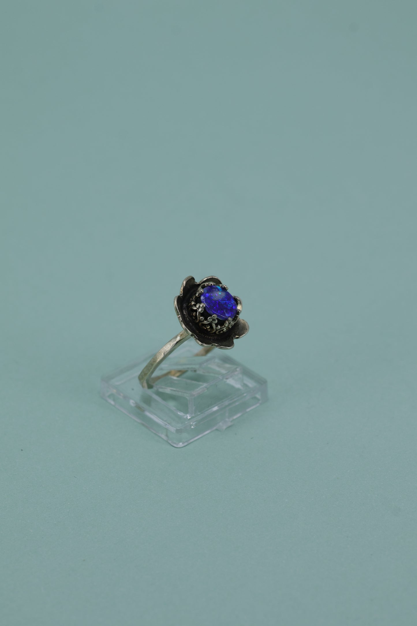 Australian Opal and sterling silver.925   size 5.25