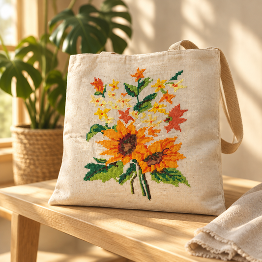 Cotton tote bag handmade