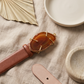 Leather belt with gemstome