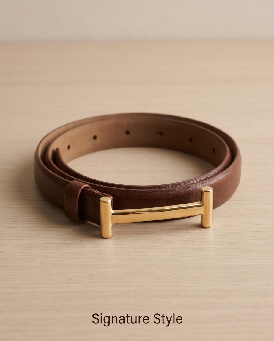 Leather belt