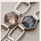 4 Hex Sapphire stones and sterling silver