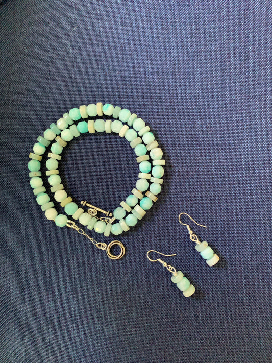 Amazonite and sterling silver