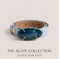 Leather belt with gemstone