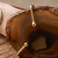 Leather belt with gemstone