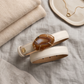 Leather belt with gemstone