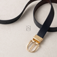 Leather belt black and brown double side