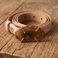 Leather belt with gemstone