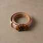 Leather belt with gemstone