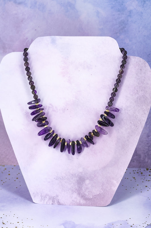 Amethyst and gold plated