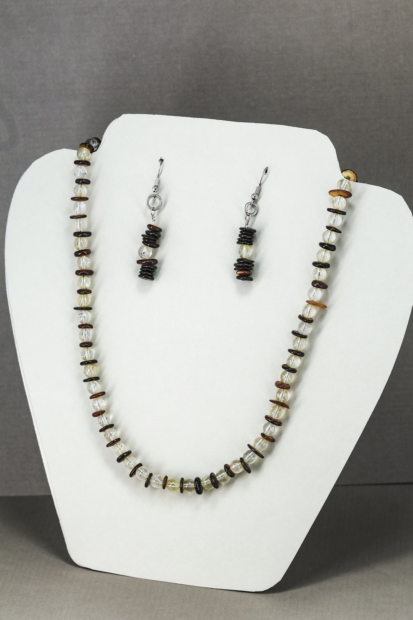 Citrine and jade gold-filled necklace    18” or 45cm