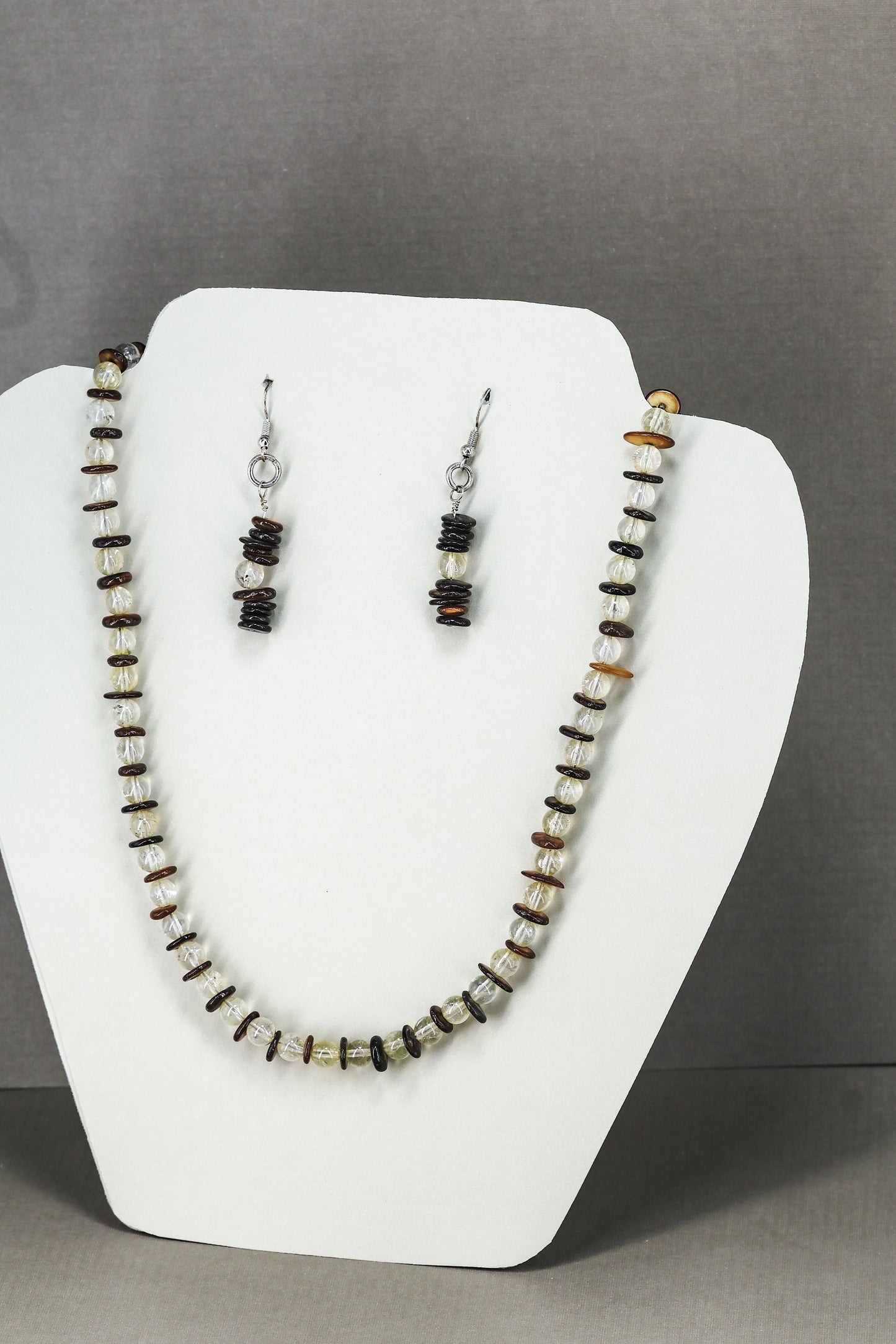 Citrine and jade gold-filled necklace    18” or 45cm