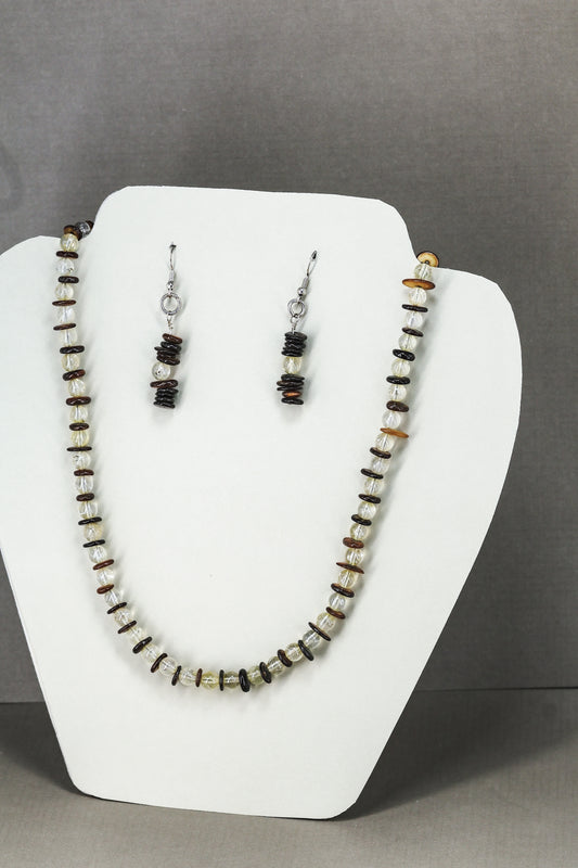 Citrine and jade gold-filled necklace    18” or 45cm