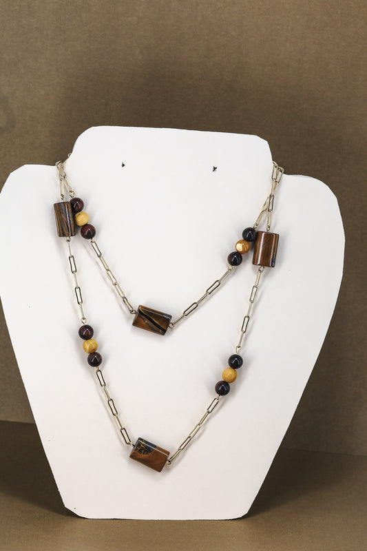 Tiger Eye and gold plated