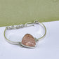 Rose quartz and sterling silver