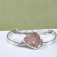 Rose quartz and sterling silver