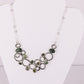 Esmeralda, aqua chalcedony, and peridot sterling silver .925 necklace  18” or 45cm