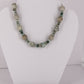 Amazonite with jade, sterling silver .925 necklace