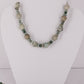 Amazonite with jade, sterling silver .925 necklace
