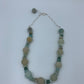 Amazonite with jade, sterling silver .925 necklace