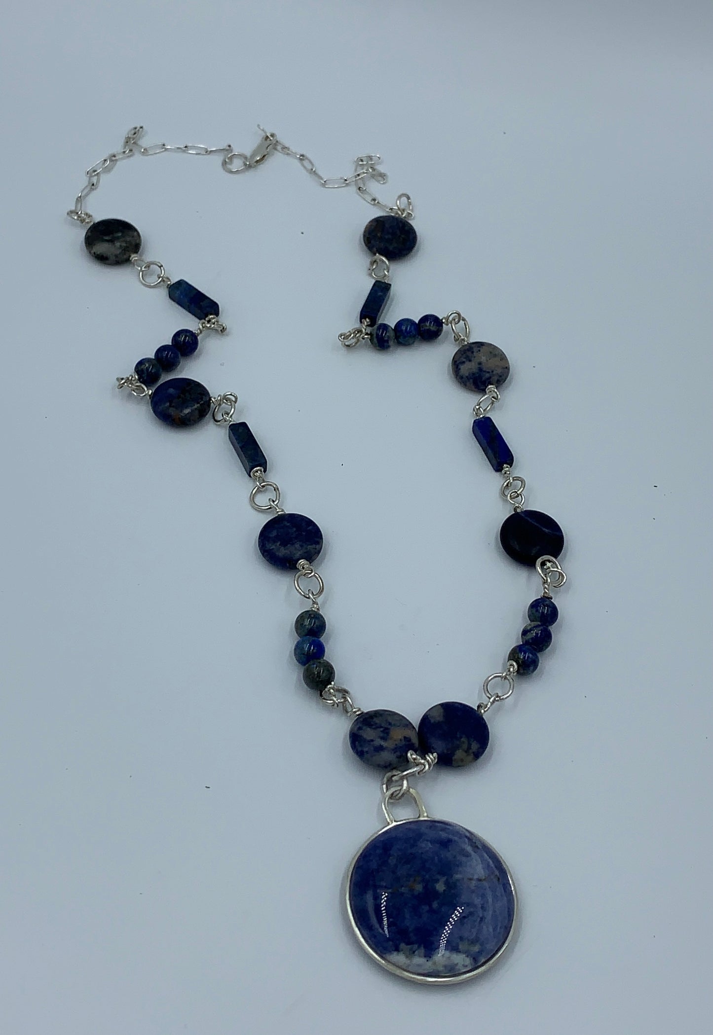 Sodality stone sterling silver .925 necklace  18” or 45cm